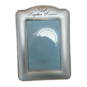 Together Forever Silver Photo Frames Set With Hearts Design & Velvet Backing
